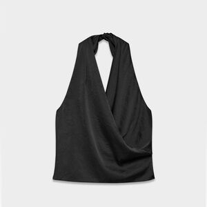 Aritzia Black Halter Top